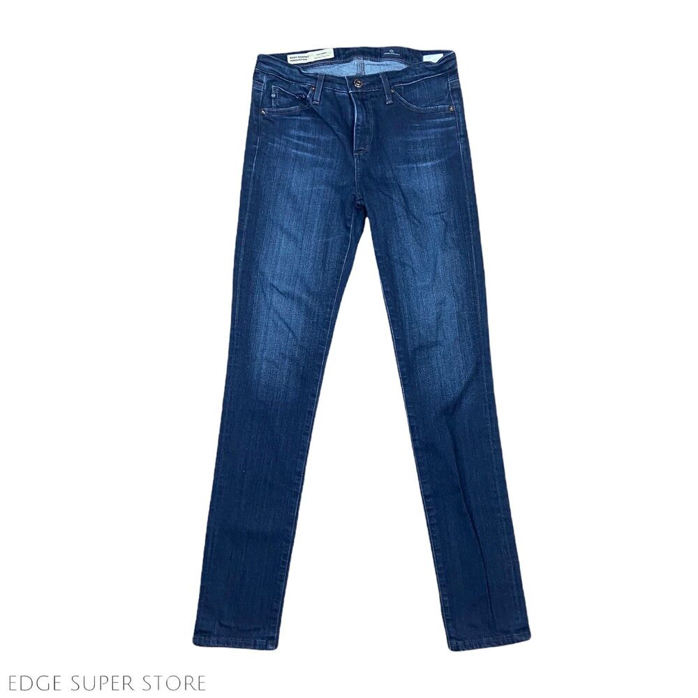 Adriano Goldschmied AG The Prima Mid Rise Cigarette Leg Blue Denim Jeans Size 25